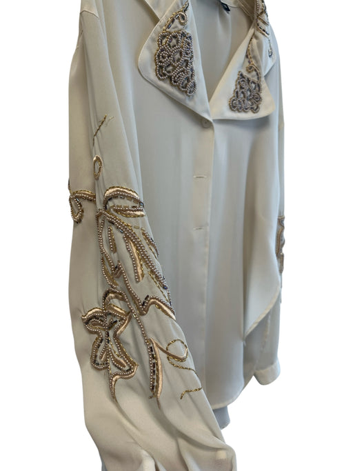 I. B. Diffusion Size 8 Cream No Fabric Tag Button Down Collared Top Cream / 8