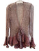 No Brand Size Est Small Mauve Rayon blanket stitch detail Sheer Knit Detail Top Mauve / Est Small