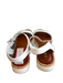 Unisa Shoe Size 9M White & Brown Leather Sandal Adjustable Strap Slip On Shoes White & Brown / 9M