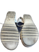 Unisa Shoe Size 9M White & Brown Leather Sandal Adjustable Strap Slip On Shoes White & Brown / 9M
