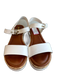 Unisa Shoe Size 9M White & Brown Leather Sandal Adjustable Strap Slip On Shoes White & Brown / 9M