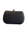 Neiman Marcus Black No Fabric Tag Clutch Crossbody Strap Checkered Bag Black / Small
