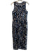 Dress the Population Size M Navy Polyester Sequin Round Neck Below Knee Dress Navy / M