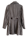 Event Size M Brown & White Polyester Snap Button Dotted Collared Coat Brown & White / M