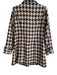 Mac & Jac Size 4 Brown & Beige Acrylic & Wool Houndstooth Double Breast Coat Brown & Beige / 4