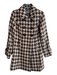 Mac & Jac Size 4 Brown & Beige Acrylic & Wool Houndstooth Double Breast Coat Brown & Beige / 4