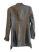 Nina Mclemore Size 4 Black & Red Silk High Neck Front Button Closure Coat Black & Red / 4