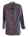 Nina Mclemore Size 4 Black & Red Silk High Neck Front Button Closure Coat Black & Red / 4