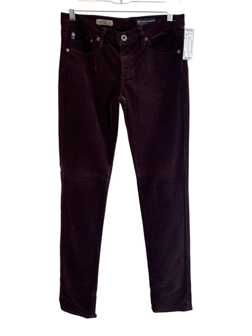 Adriano Goldschmied Size 28 Bordeaux Cotton Corduroy Mid Rise Zip Fly Pants Bordeaux / 28