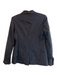 Joie Size 4 Black Cotton Blend Lapel Long Sleeve Ruffle Detail Blazer Jacket Black / 4