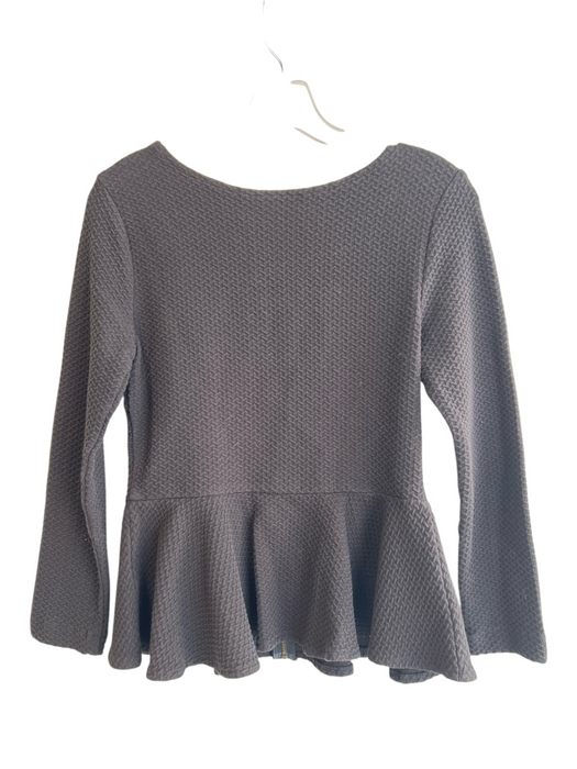 Ganni Size S Black Cotton Waffle Knit Zip Front Long Sleeve Scoop neck Jacket Black / S