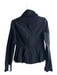 All Saints Size 10 Black Cotton Blend Ruched Neck Long Sleeve Blazer Jacket Black / 10