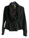 All Saints Size 10 Black Cotton Blend Ruched Neck Long Sleeve Blazer Jacket Black / 10