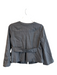 Rebecca Taylor Size 4 Gray Wool Scoop Neck Logo rosette Jacket Gray / 4