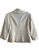 Tabitha Size 6 Cream Viscose 3 Button Pleated Detail Long Sleeve Jacket Cream / 6