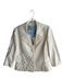Tabitha Size 6 Cream Viscose 3 Button Pleated Detail Long Sleeve Jacket Cream / 6