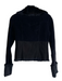 Bebe Size S Black Cotton & Rabbit Fur Hook & Eye Fur Lined Chest Pocket Jacket Black / S