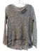 Knitted & Knotted Size XS Gray Alpaca Blend Round Neck Sheer Detail Knit Top Gray / XS