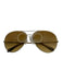 Oliver Peoples Gold Metal Gradient Aviator Sunglasses Gold