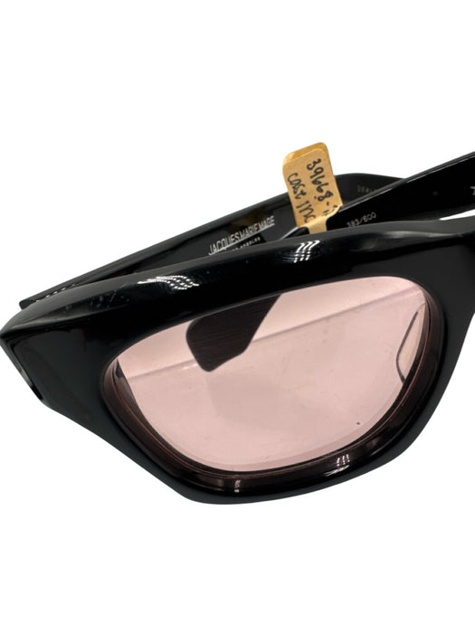 Jacques Marie Mage Black Acetate Tinted Cat Eye Sunglasses Black