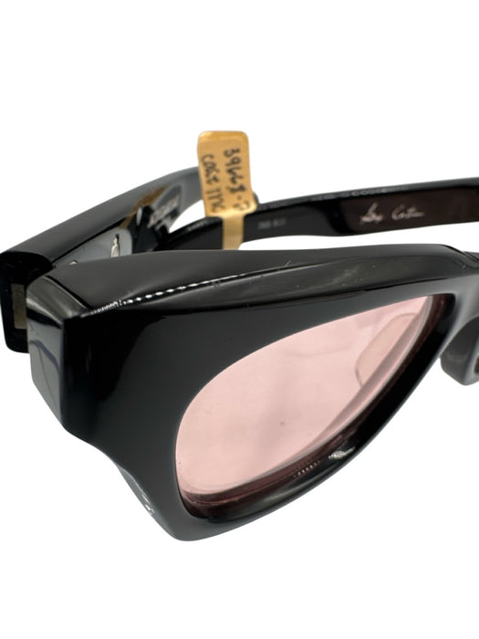 Jacques Marie Mage Black Acetate Tinted Cat Eye Sunglasses Black