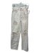 BDG Size 24 Cream Cotton High Rise Baggy Fit distressed Jeans Cream / 24