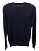 Trina Turk Size P Navy Blue Wool Button Down Front Pocket V Neck Cardigan Navy Blue / P