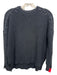 ALLSAINTS Size XS Charcoal Gray Cotton Ribbed Knit Grommet Crew Neck Sweater Charcoal Gray / XS