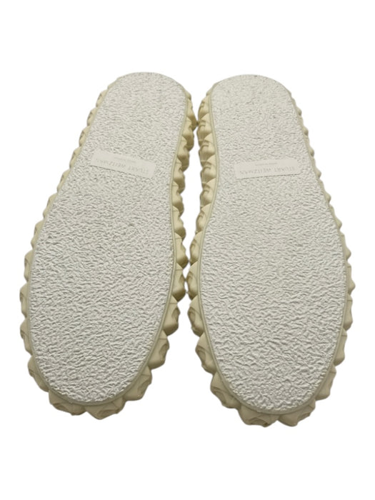Stuart Weitzman Shoe Size 6.5 White & Cream Leather Faux Fur Trim Sneakers White & Cream / 6.5