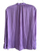 Zadig & Voltaire Size XS Purple Polyester Long Sleeve solid color V Neck Top Purple / XS
