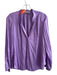 Zadig & Voltaire Size XS Purple Polyester Long Sleeve solid color V Neck Top Purple / XS