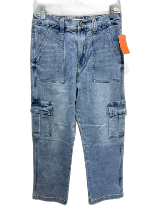 Vervet Size 27 Acid Wash Cotton Denim High Rise Cargo distressed Jeans Acid Wash / 27