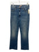 Mother Size 28 Medium Wash Cotton Blend Raw Hem High Rise Flare Jeans Medium Wash / 28