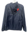 K Way Size S Navy Blue Nylon Patch Full ZIp Hooded Rain Jacket Navy Blue / S