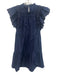Sea New York Size XS Cream, Brown & Black Cotton Blend Leopard Smocked Dress Cream, Brown & Black / XS