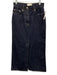 Loulou Studio Size XS Dark Wash Cotton Denim Zip Fly Front Slit Midi Skirt Dark Wash / XS