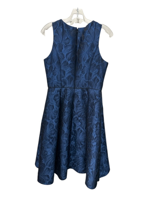 Shoshanna Midnight Size 6 Navy Blue & Black Polyester Back Zip Floral Dress Navy Blue & Black / 6