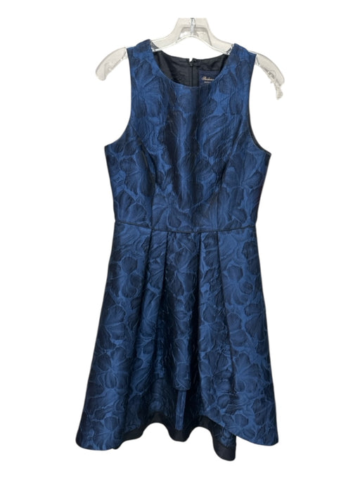 Shoshanna Midnight Size 6 Navy Blue & Black Polyester Back Zip Floral Dress Navy Blue & Black / 6