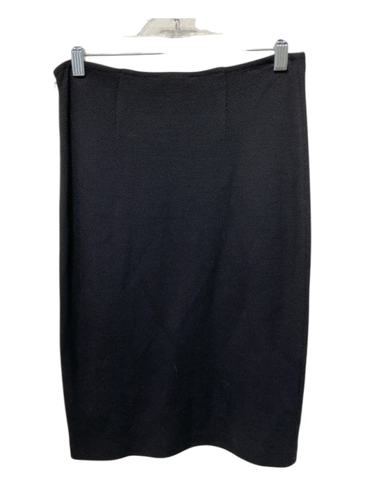 St. John Caviar Size 2 Black Wool & Rayon Side Zip Skirt Black / 2