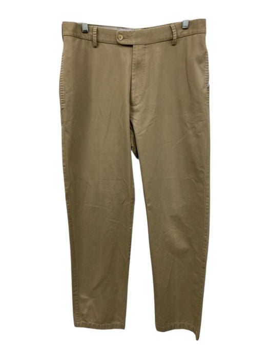Peter Millar Size 33 Tan Cotton Solid Khakis Men's Pants Tan / 33