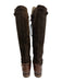 Alberto Fermani Shoe Size 41 Chocolate Brown Leather Suede Buckle Detail Boots Chocolate Brown / 41