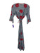 Nimo Size XS Blue, White, Red Cotton Blend 1/2 Sleeve Gingham Midi Dress Blue, White, Red / XS