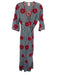 Nimo Size XS Blue, White, Red Cotton Blend 1/2 Sleeve Gingham Midi Dress Blue, White, Red / XS