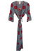 Nimo Size XS Blue, White, Red Cotton Blend 1/2 Sleeve Gingham Midi Dress Blue, White, Red / XS