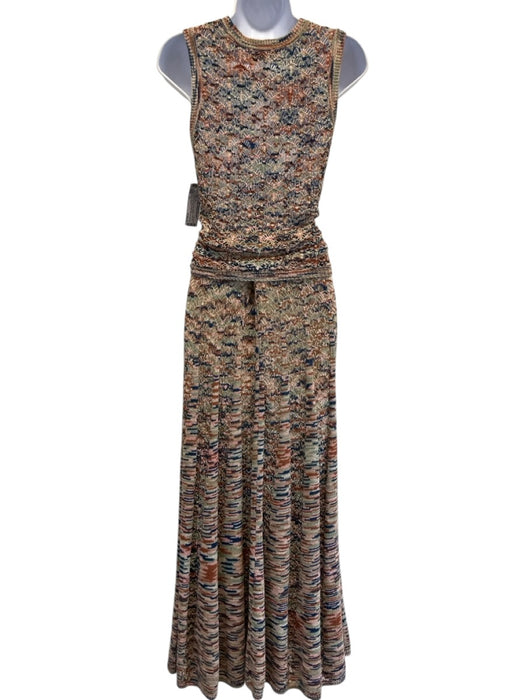 Zimmermann Size 1/S Beige & Multi Cotton Marled Open Knit Sleeveless Skirt Set Beige & Multi / 1/S