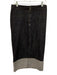Zara Size Medium Dark Wash Cotton Blend Denim Back Zip Cuffed Skirt Dark Wash / Medium