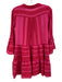 Devotion Size XS Pink & Red Embroidered Long Sleeve Mini Dress Pink & Red / XS