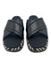 Tory Burch Shoe Size 9 Black & Beige Leather Espadrille Square Toe Sandals Black & Beige / 9