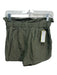 Frame Size XS Olive Green Linen Blend Elastic Waist Paperbag Tie Waist Shorts Olive Green / XS