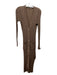 Cotton by Autumn Cashmere Size S Brown Cotton Button Up Ribbed Maxi Dress Brown / S